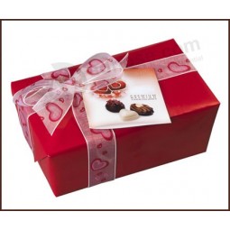 الفاخرة اللون الأحمر الزفاف الشوكولاته هدية مربع رخيصة بالجملة