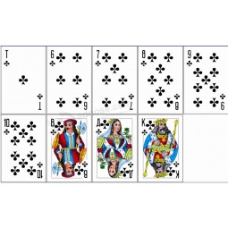 54 بطاقات الروسية مخصصة ورقة لعب الورق للترقية