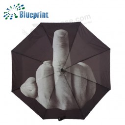 فظ الأوسط الاصبع شعار مخصص 3 أضعاف مظلة الأسعار