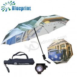 الطباعة الرقمية وصفت كامل مظلة جيب السيارات 3folded