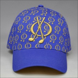 الذهب التطريز الطباعة تصميم قبعة بيسبول