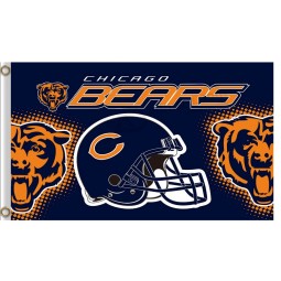 نفل شيكاغو الدببة 3'x5 'أعلام البوليستر الدببة خوذة للبيع