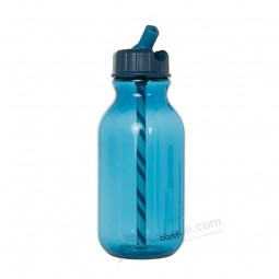 حار بيع ببا مجانا شعار مطبوع 550ml زجاجة بلاستيكية من البلاستيك مع أنبوب الثلج مع القش