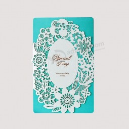 تصميم مخصص ورقة جوفاء بطاقة دعوة الزفاف