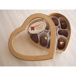 عيد الحب شكل قلب الشوكولاته مربع مع نافذة / بك نافذة تشوكوالات القضية / القلب الشوكولاته مربع مع نافذة