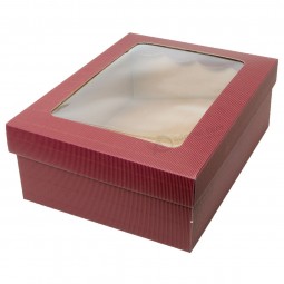 مخصص السيلوفان نافذة هدية مربع ورقة مع غطاء واضح