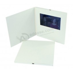 مخصص 2.4 / 4.3 / 5/7 بوصة شاشة لد بيضاء بيضاء كتيب الفيديو / بطاقة / كتيب