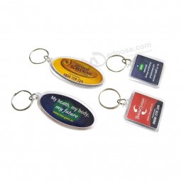 رخيصة مخصصة تعزيز هدية شعبية بيع الاكريليك المفاتيح مع طباعة شعارك