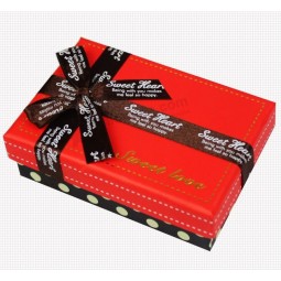 مخصص الشوكولاته ورقة كرتون هدية مربع مع الشريط