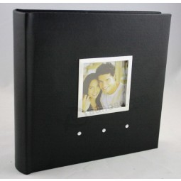 العرف الراقية الكلاسيكية جلدية سوداء الأسرة ألبوم الصور (با-023)