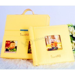 مخصص الراقية جلدية الأسرة ألبوم الصور مع هدية حالة (با-022)