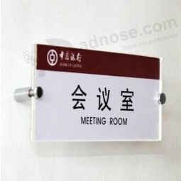 تخصيص غرفة الاجتماعات مكتب علامة أو حامل الاكريليك البلاستيك عدد علامة
