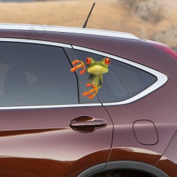 سيارة ملصقا مضحك الكرتون الضفدع سيارة ملصقا 3d مجسمة سيارة لصق زوج من الملابس