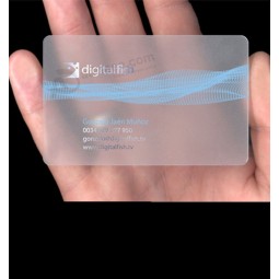 البلاستيك بك الأعمال بطاقة الهوية الطباعة-شفافة شفافة بطاقات الأعمال للبيع بالجملة