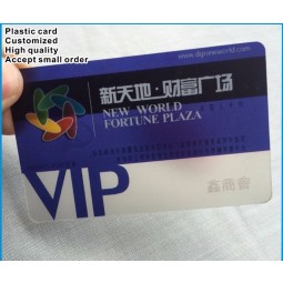 العرف شعار واضح بك عضو بطاقة شفافة البلاستيك فيب بطاقة بالجملة