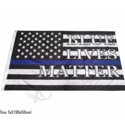 الولايات المتحدة البوليستر رقيقة الأزرق / أعلام خط أحمر أعلام الشرطة (b-- nf01f09038)