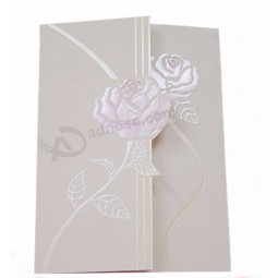 الجملة مخصص شخصية تصميم بطاقة دعوة الزفاف مع طباعة أوفست