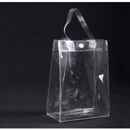 تخصيص الراقية القابلة لإعادة التدوير شفافة بك حقيبة يد مع شعار مخصص