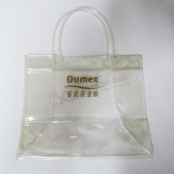 تخصيص الراقية صديقة للبيئة شفافة بك مقبض حقيبة تسوق مع شعار مخصص