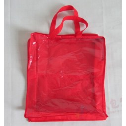 الجملة مخصصة الراقية أوم البلاستيك سستة بك الفراش حقيبة مع مقبض