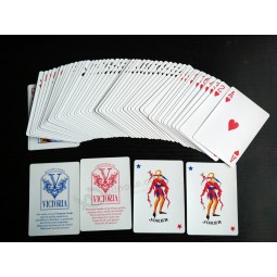أوراق ورقة اللعب بالورق مع الانتهاء من الكتان / فيكتوريا بطاقات البوكر المغلفة
