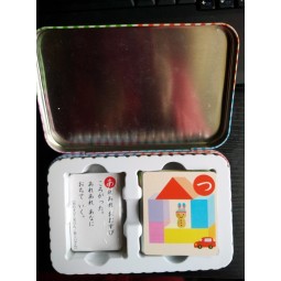 اليابان الاطفال إدكاتيون بطاقات اللعب لعبة مع القصدير مربع