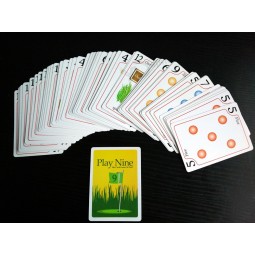 ورقة لعبة البوكر أوراق اللعب من اللعب تسعة الغولف مخصصة
