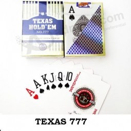 تكساس 100٪ البلاستيك اللعب بطاقات / بك بوكر اللعب بطاقات