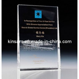 الجملة تخصيص الراقية الصين المورد الكريستال جائزة مع موقف للهدايا التذكارية (ks04147)