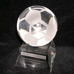 كرة القدم الكريستال جائزة الكأس للهدايا التذكارية الرياضية بالجملة