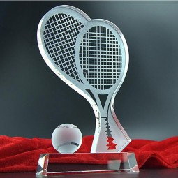 الريشة / التنس الكرة جوائز الزجاج جائزة الكريستال بالجملة