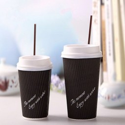 مخصص أكواب الورق القابل للتصرف القهوة الساخنة مع شعار المطبوعة