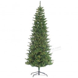 الجملة 9 أقدام مضاءة مسبقا الضيقة أوغوستا الصنوبر شجرة عيد الميلاد الاصطناعي مع حامل معدني (my100.099.00)