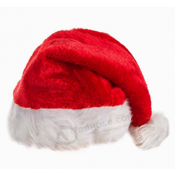 حار بيع الترويجية مخصص المخملية الأحمر عيد الميلاد سانتا قبعة للهدايا
