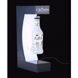 2017 الأكثر مبيعا الاكريليك المغنطيسى المنتجات، زجاجة عرض موقف مع الصمام الإضاءة